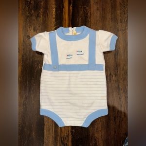 Little World Vintage Baby Boy Jon Jon onesie
